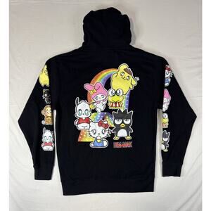 Dim Mak x Sanrio By Steve Aoki - Black Rainbow Hoodie Graphic - Size M - Unique